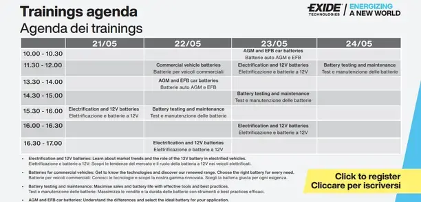 Exide Technologies propose des ateliers exclusifs au salon Autopromotec 2025