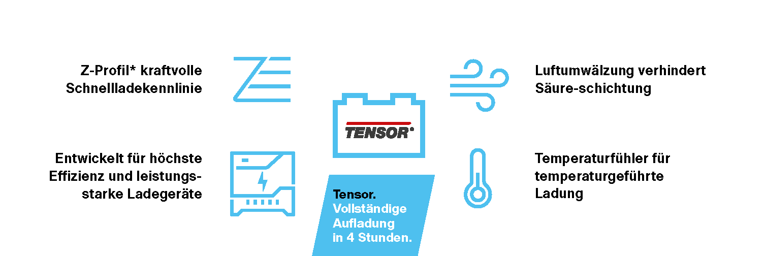 Unsere Schnellladelösung, exide batterien, stapler batterien, tensor batterie