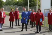 Auf dem Bild von links nach rechts: Andreas Körner, Christian Schäfer, Fritz Güntzler, Aleksandar Mijovic, Karsten Kurz, Erik Cziesla, Lena Düpont und Michael Geiger 