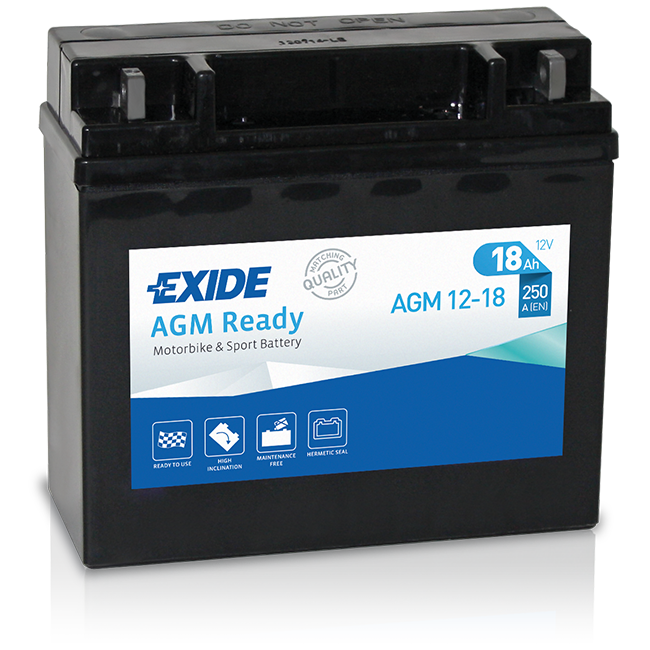 BATTERIE EXIDE AGM G34 12V 50AH 800A 260X173X206 EK508