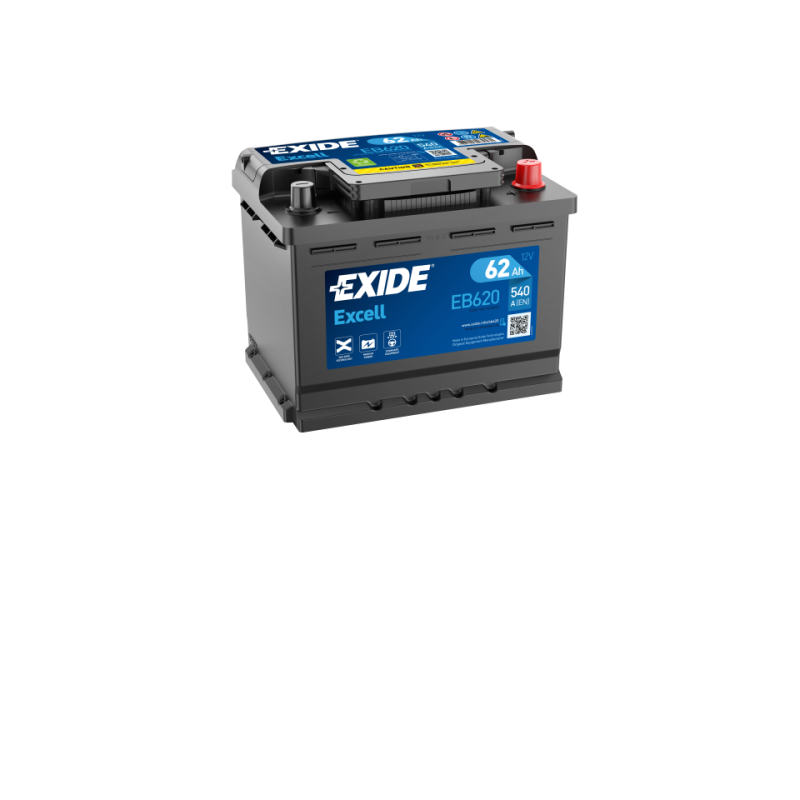 Exide EB620. Starterbatterie Exide 62Ah 12V