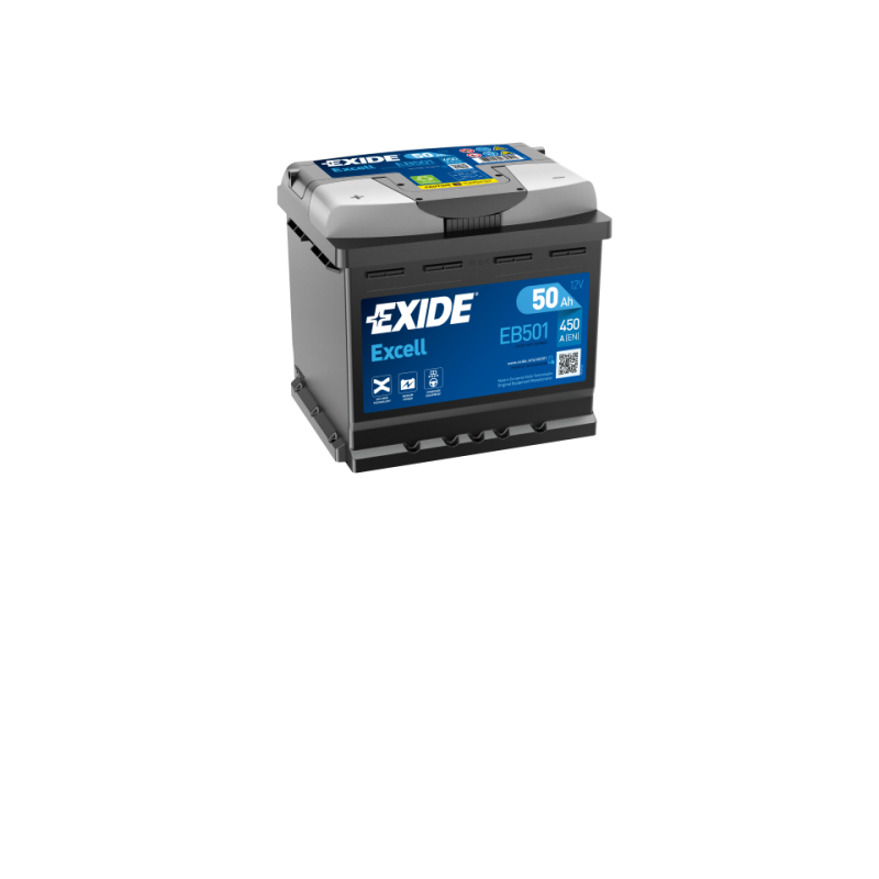 Batterie EB501 EXIDE EXCELL 12V 50Ah 450A B13 Bleiakkumulator ➤ EXIDE 077SE  günstig online