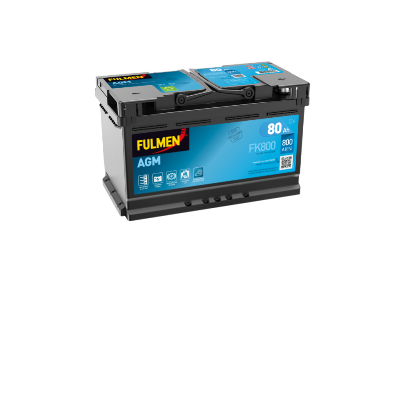 BATTERIE FULMEN START STOP AGM FK800 12V 80AH 800A - Batteries Auto,  Voitures, 4x4, Véhicules Start & Stop Auto - BatterySet