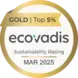 Exide Technologies achieves EcoVadis GOLD medal for exemplary sustainability standards