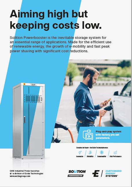 Solition Powerbooster, energy storage system for ev-charging ev charging, peak shaving renewable energy, ees europe, 