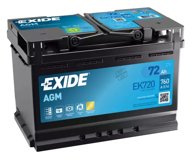 Exide AGM EK720 battery