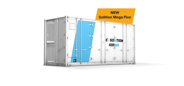 Solition Mega Five - battery energy storage system BESS, 5MWh capacity, for peak-shaving, green energy deployment, renewable energy, grid stability FCR, grid support